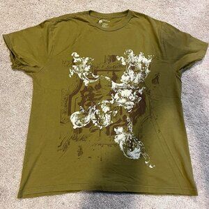 Gap Men's Green and Khaki T-shirt